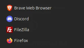 Spúšťače aplikácií zobrazené v aplikačnom menu