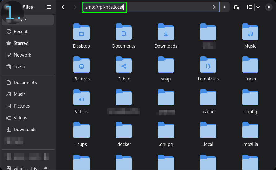 Animácia zobrazujúca postup ako pristupovať k sieťovému umiestneniu
